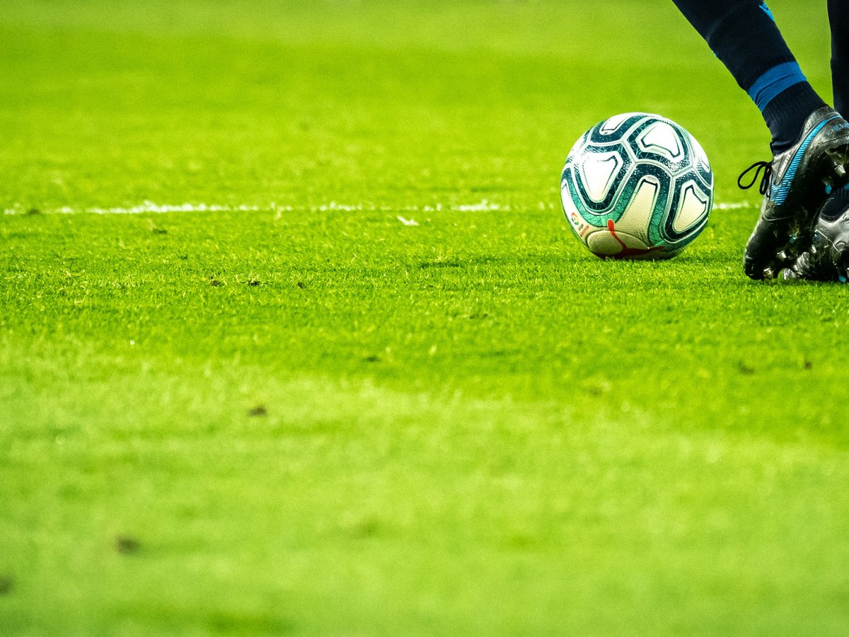 Goal nets and posts — school football pitch